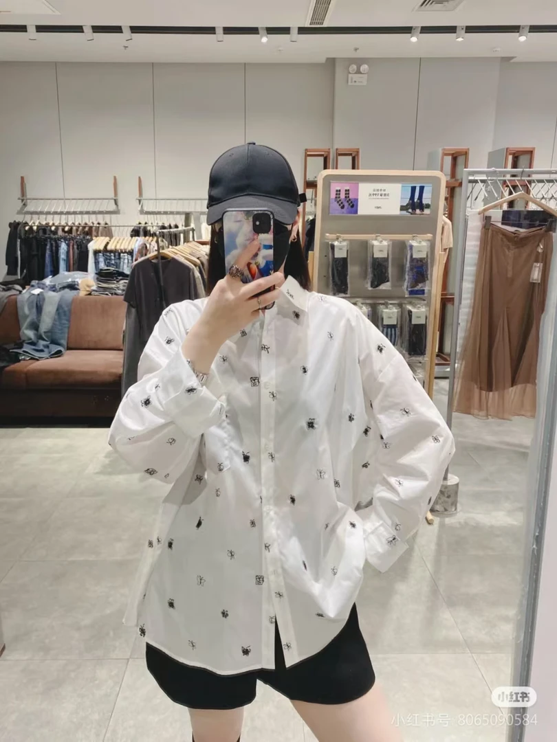 438新品衬衫宽松长袖H型