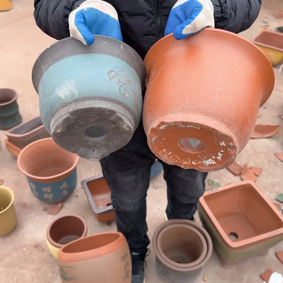 紫砂花盆瑕疵和瑕疵都