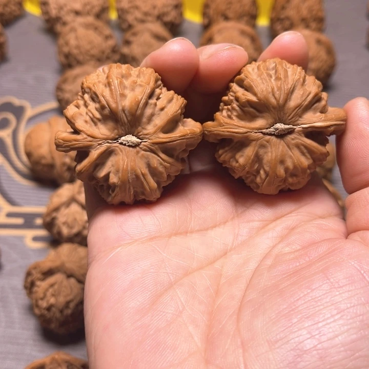 核桃把件老*42+球型白狮子