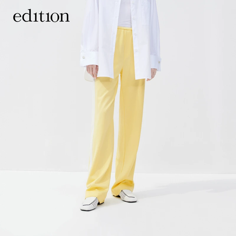 【金拐子专属】edition时尚休闲撞色边休闲运动长裤#EBC2PAT027