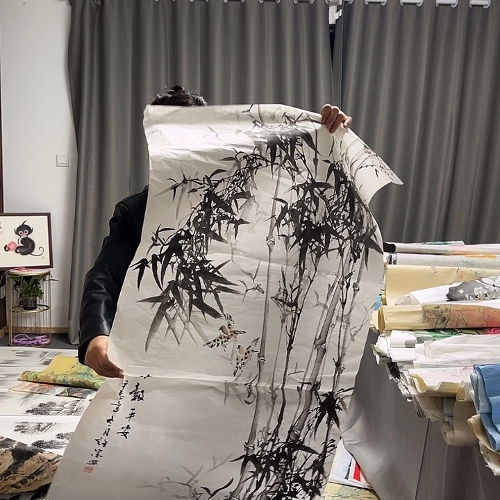 国画作品原文春游秋风春月