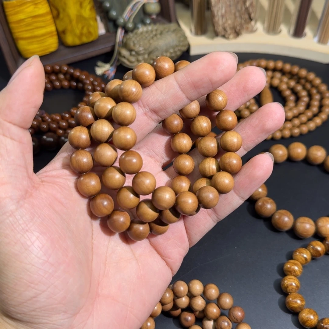 檀香木印度迈索尔老山檀香1.2圆珠