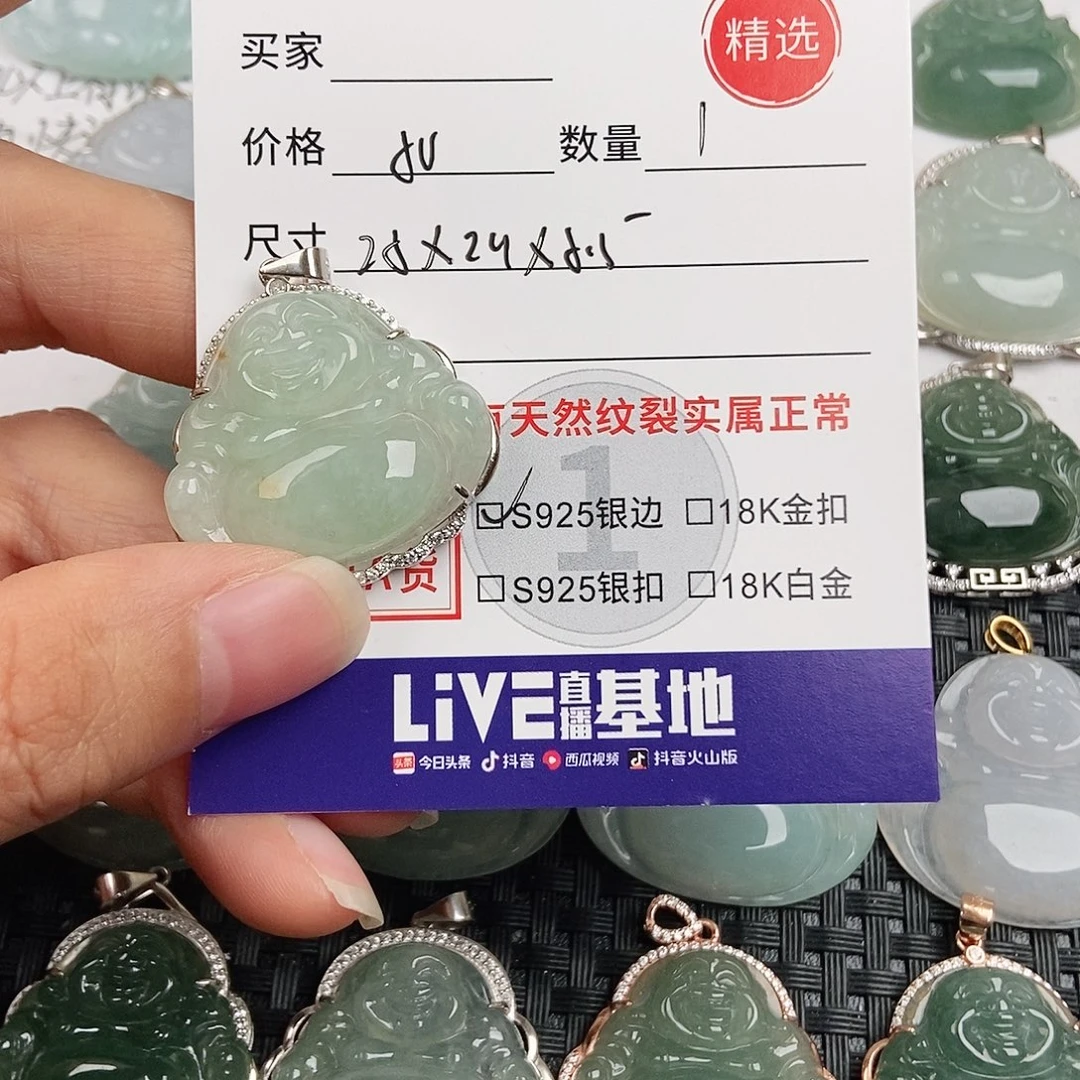 翡翠银S925镶嵌颈饰