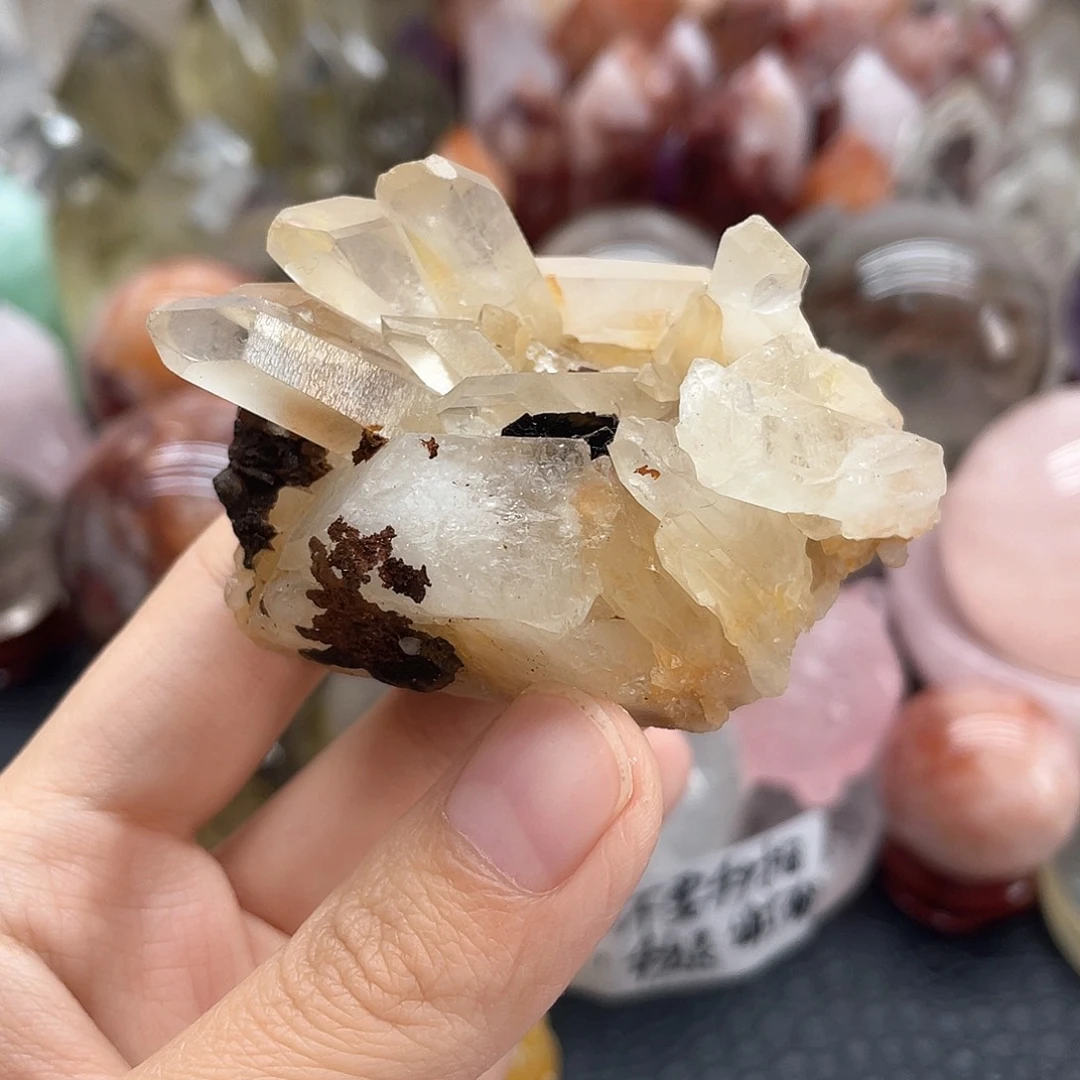 未镶嵌发晶珠宝半成品34晶簇