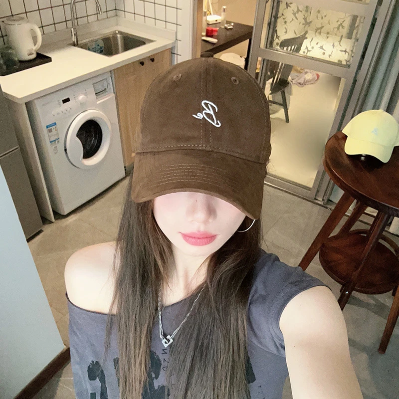 韩版时尚简约鸭舌帽休闲百搭软顶棒球帽加大加深显脸小遮阳防晒帽