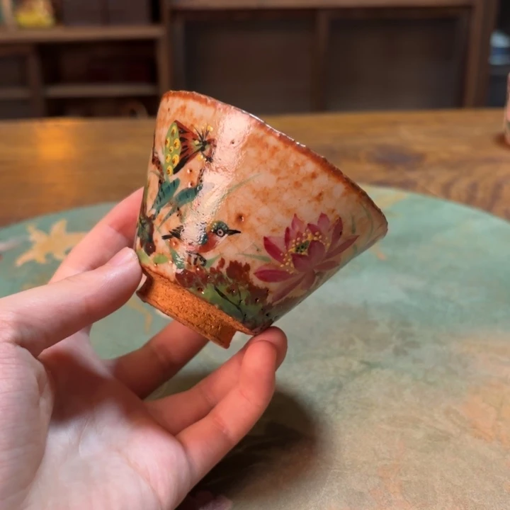 柴烧纯手工手绘陶瓷