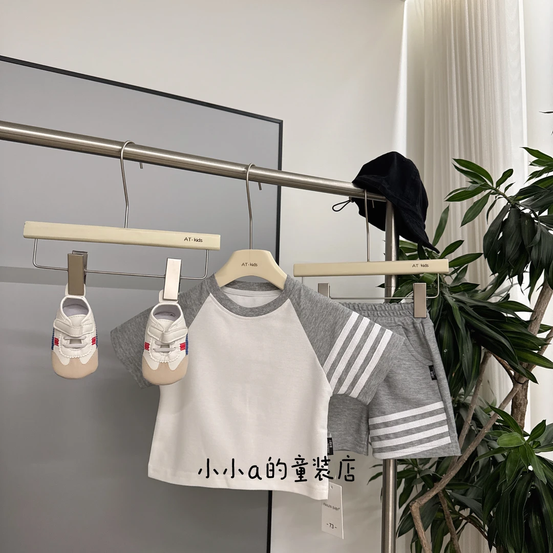婴儿衣服夏季宝宝套装夏天儿童休闲t恤两件套夏装韩系童装帅气潮