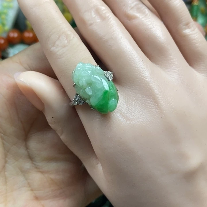 翡翠未镶嵌吊坠(赠链)