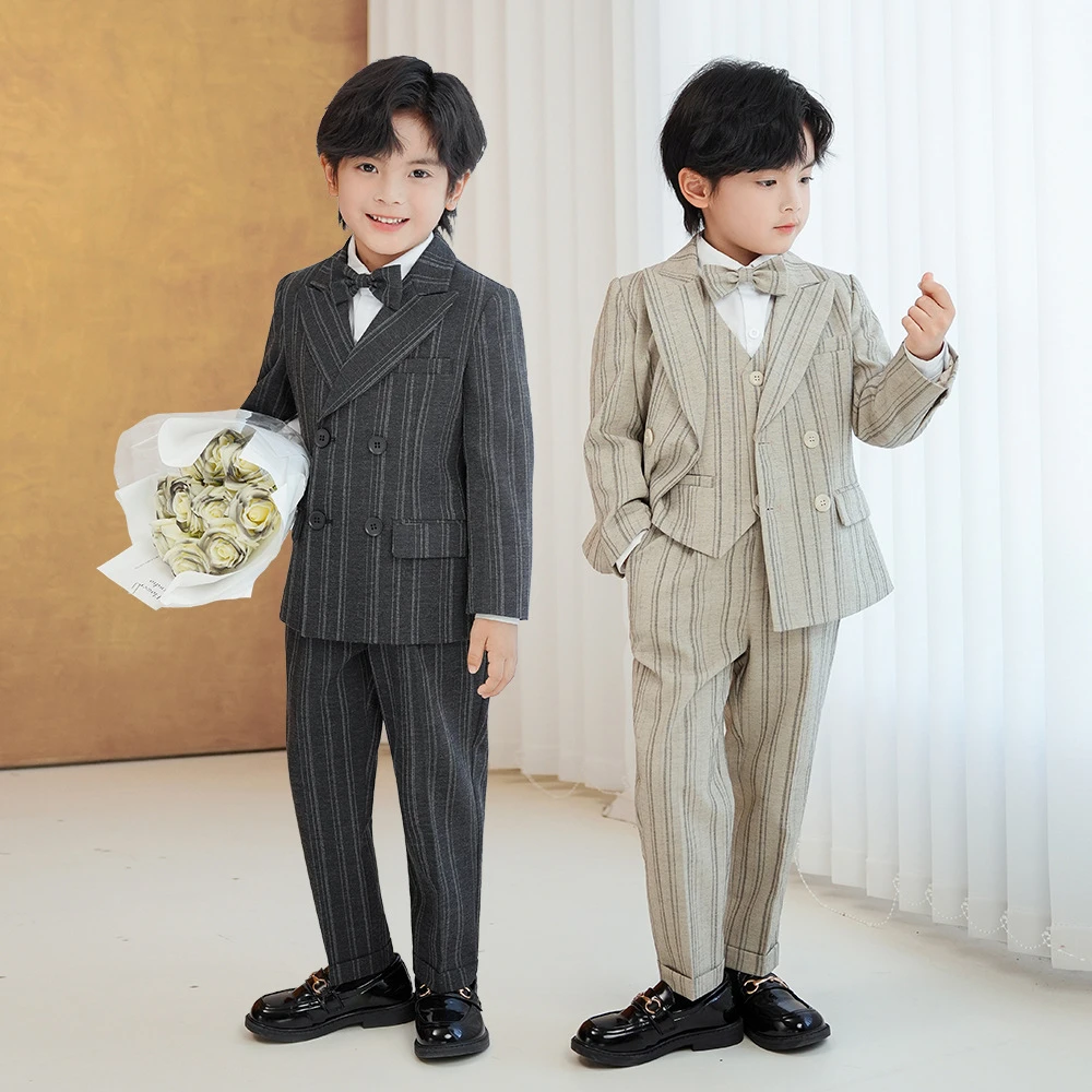 男童男孩西装礼服花童西服套装中小童周岁摄影钢琴主持演出服