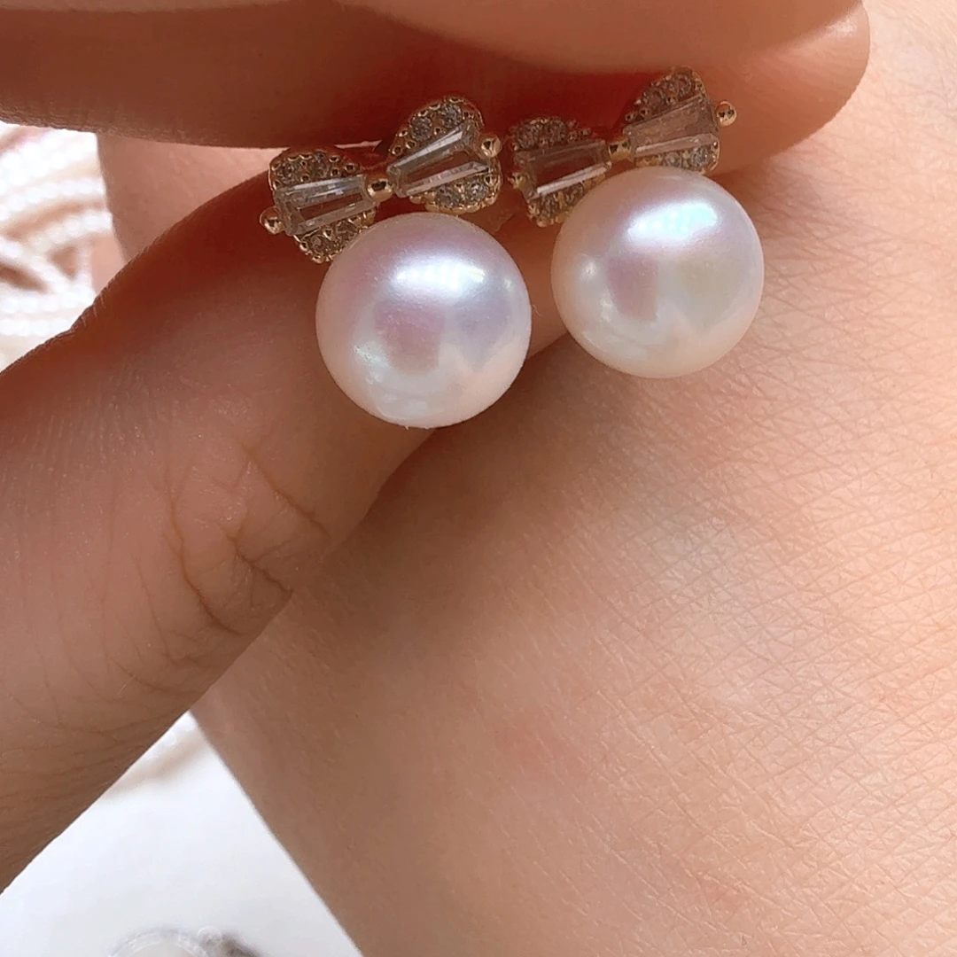 未镶嵌淡水珍珠耳饰
