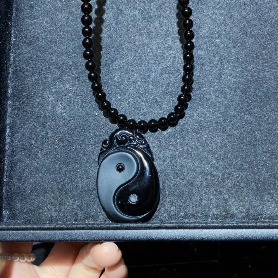 【闪购商品】黑曜岩套链未镶嵌M****方