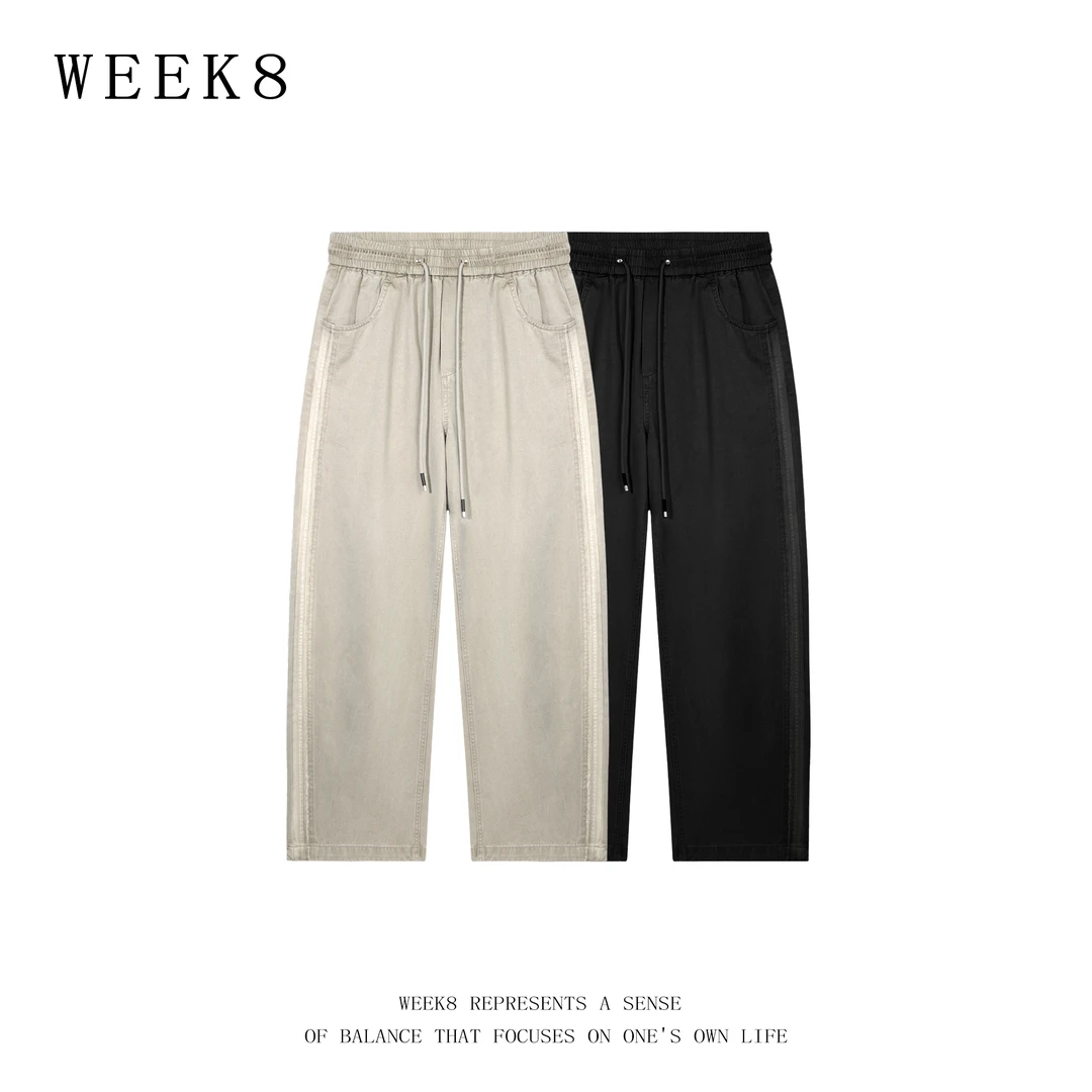 【WEEK8】 复古洗水休闲男女春夏设计感痞帅高级感直筒休闲裤 68118
