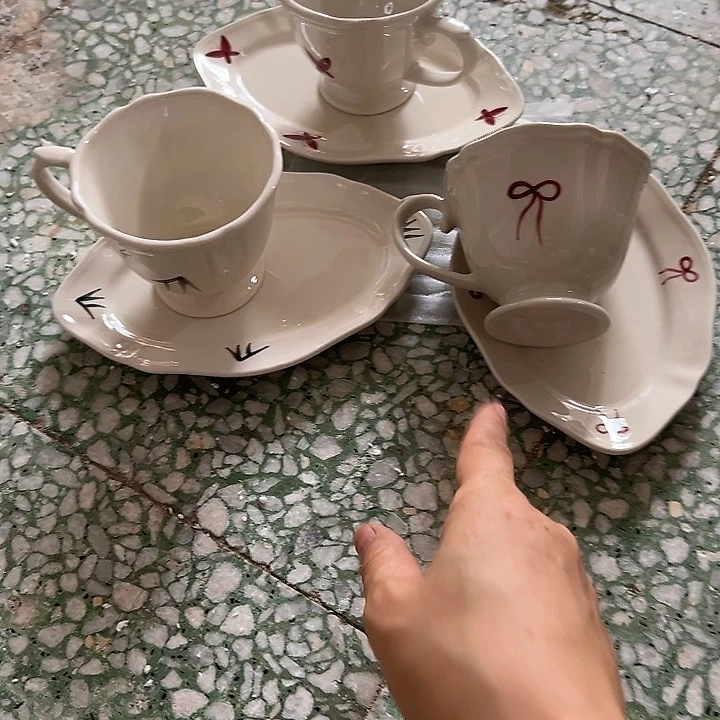 瓷片默认瑕疵商品3个杯子➕3椭圆