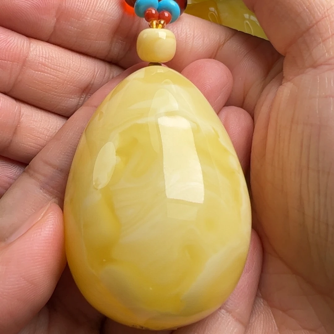 蜜蜡毛衣链未镶嵌无烤色无优化无补胶无煮蜜无辐照
