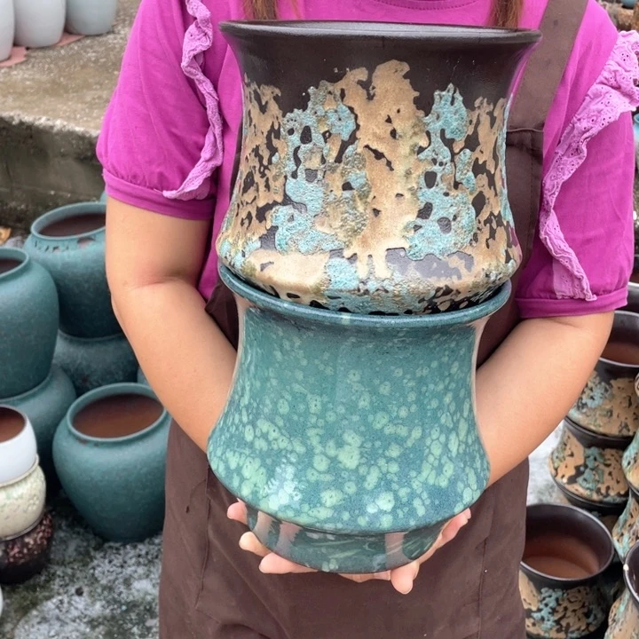 紫砂花盆口20高20正品正品