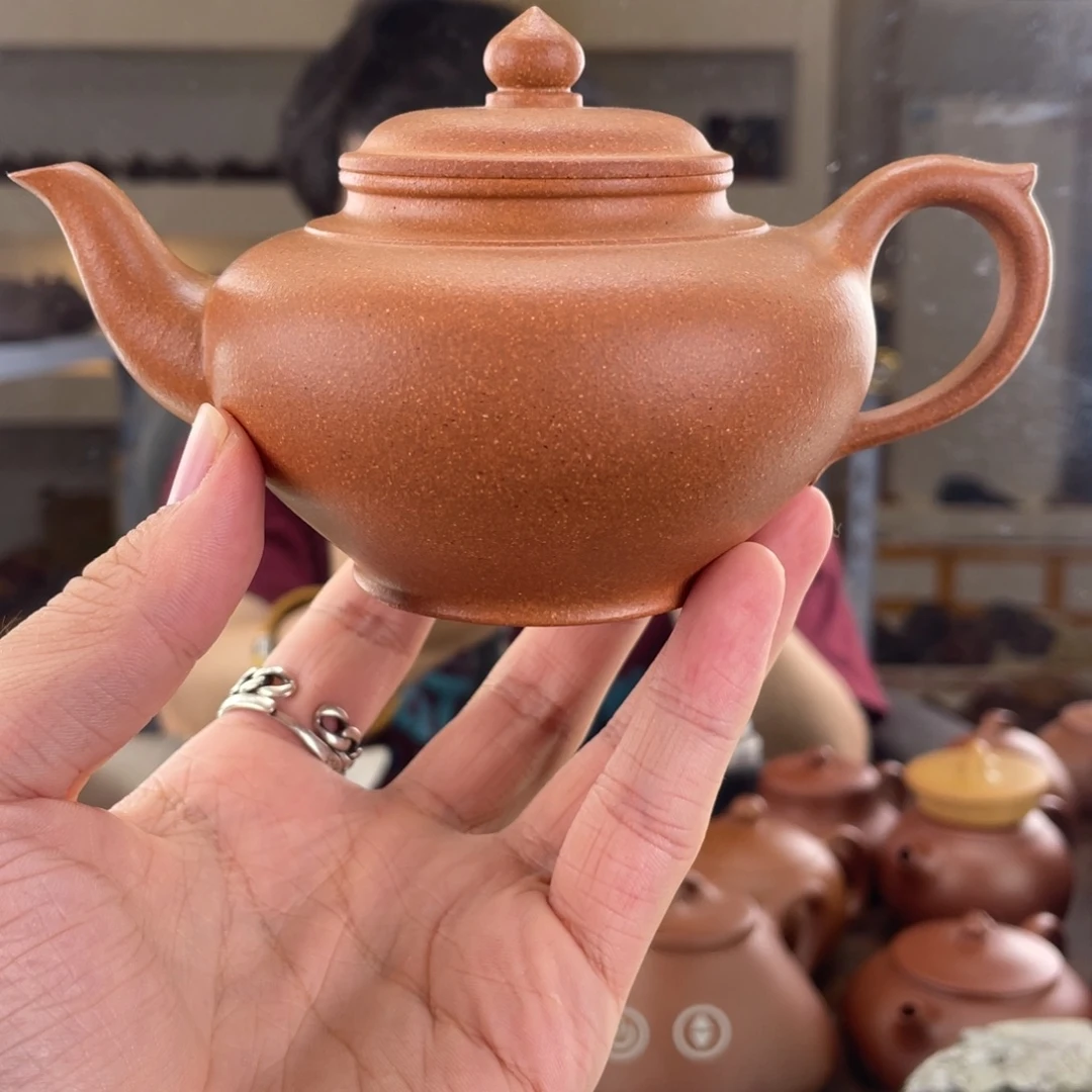茶壶紫砂220cc黄降坡茶壶