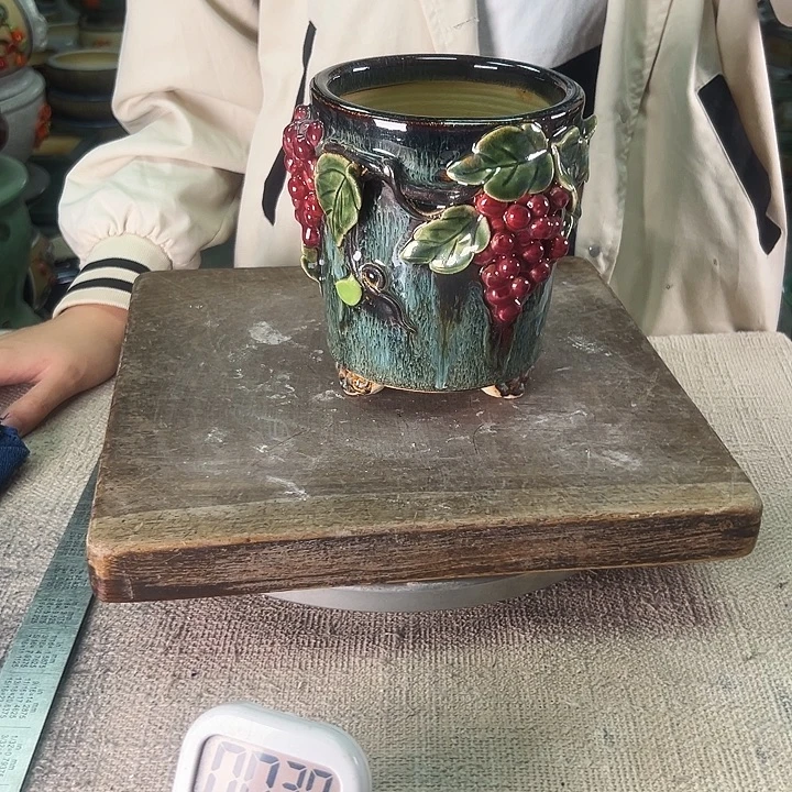 1***春泳坤堂石湾盆陶瓷