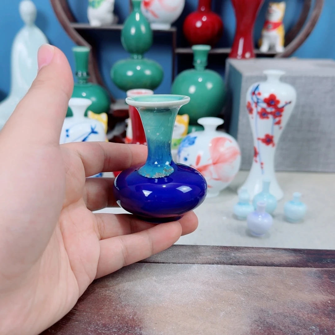 陶瓷手工小花器摆件