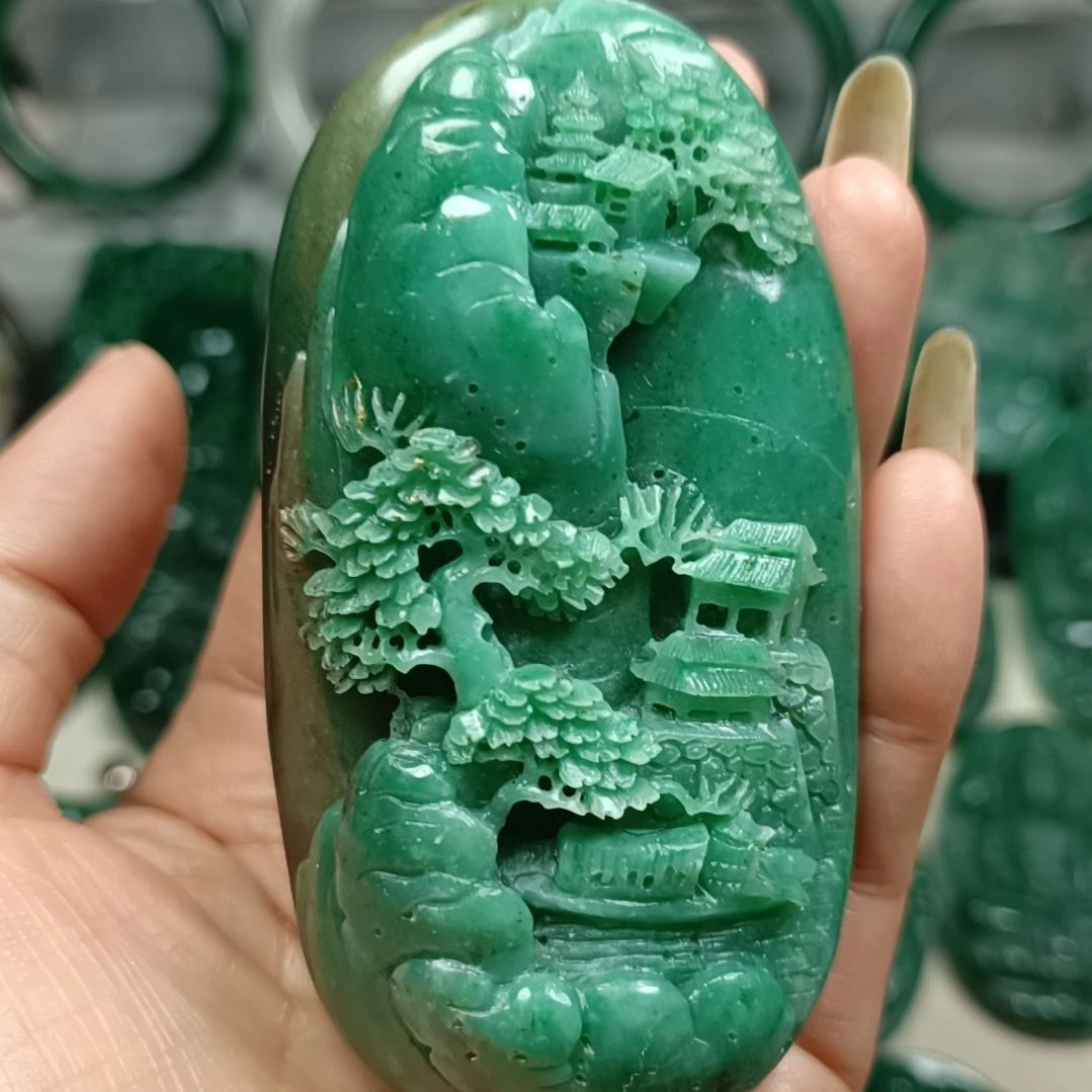 独山玉未镶嵌山水把玩