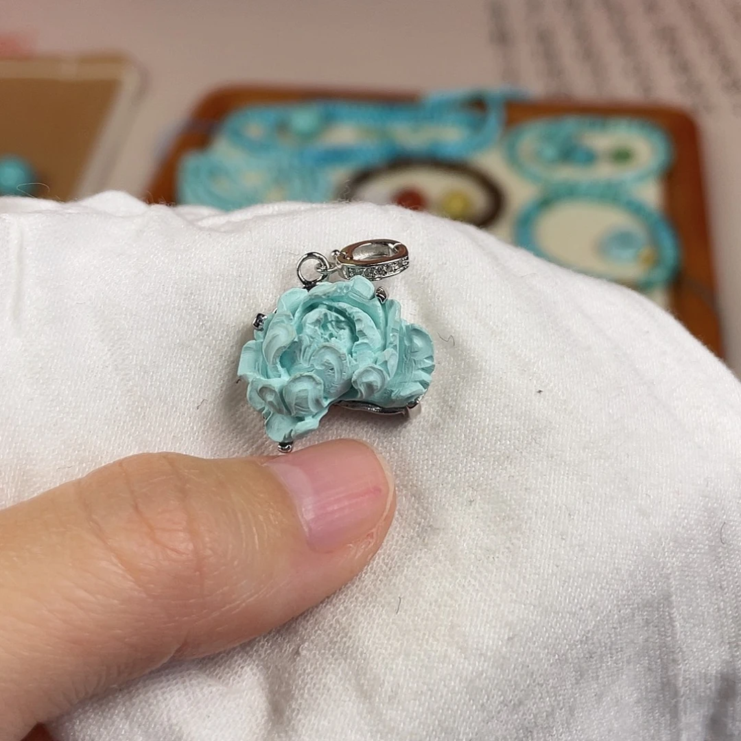 绿松石银S925镶嵌配饰
