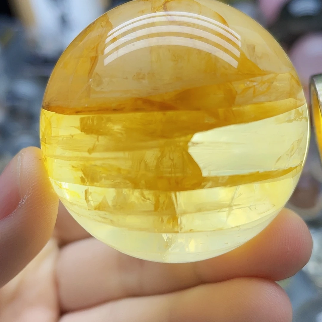 未镶嵌珠宝半成品水晶天然黄浇花46.8mm