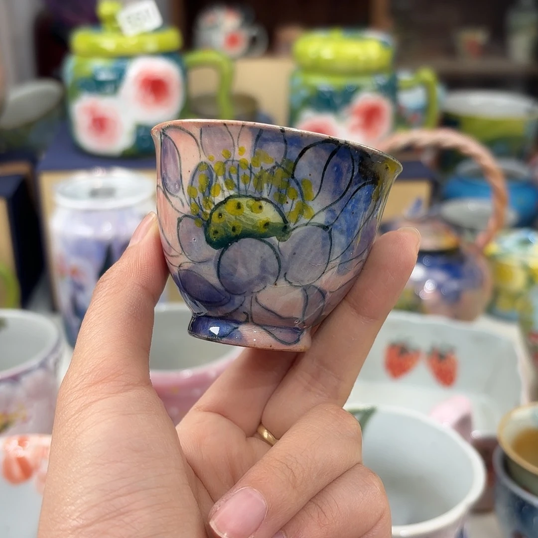 景德镇手绘高温釉下彩陶瓷茶具