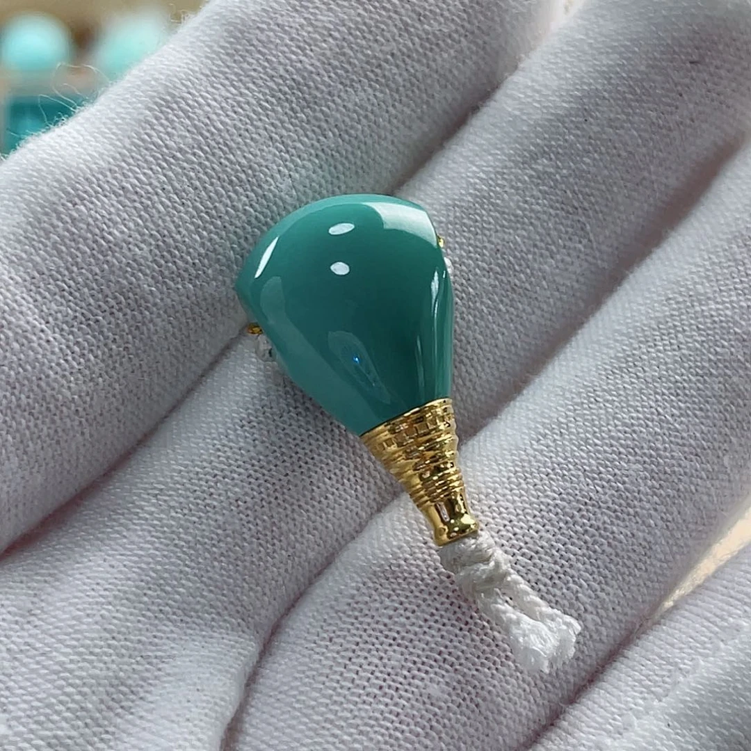 绿松石珠宝奇石18K金镶嵌