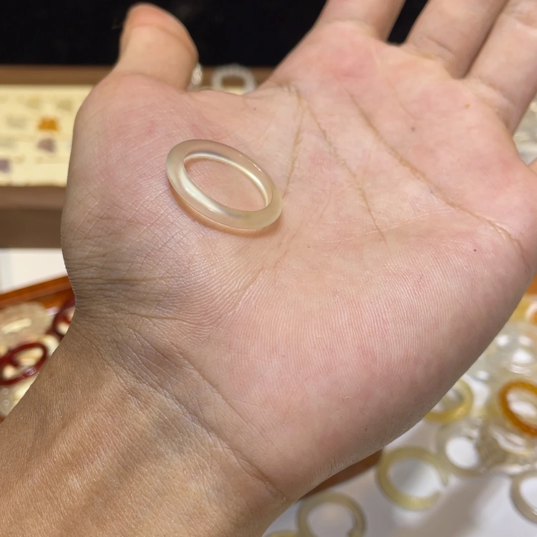 玛瑙/玉髓未镶嵌戒指41号港18