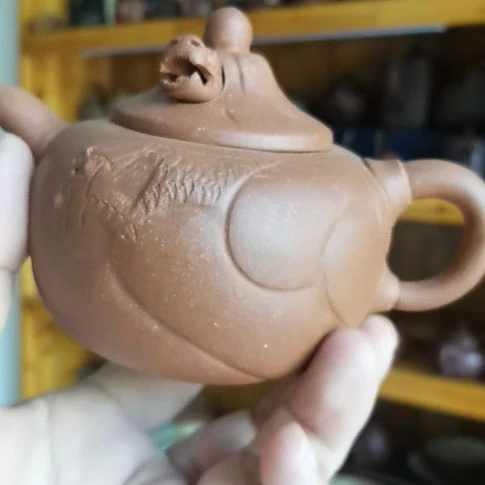 茶杯紫砂微瑕鱼化龙