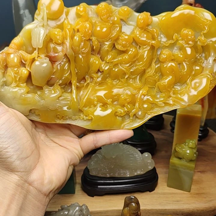 寿山石山*边摆件摆件摆件摆