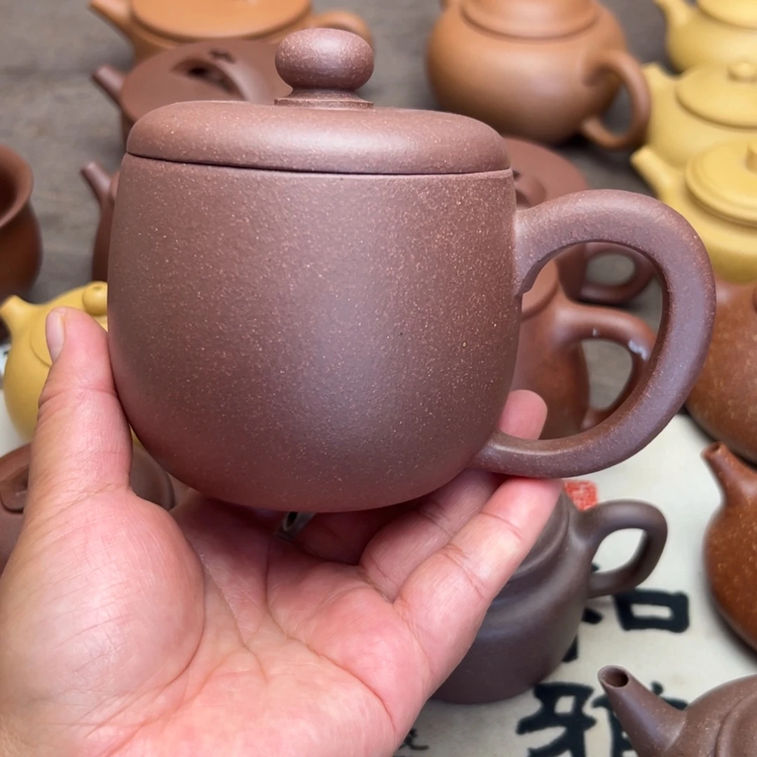 紫砂茶壶紫泥半手工400cc左右不挑