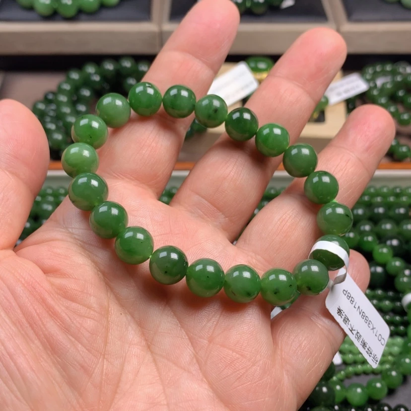 【闪购商品】和田玉（碧玉）手串未镶嵌10mm漏款