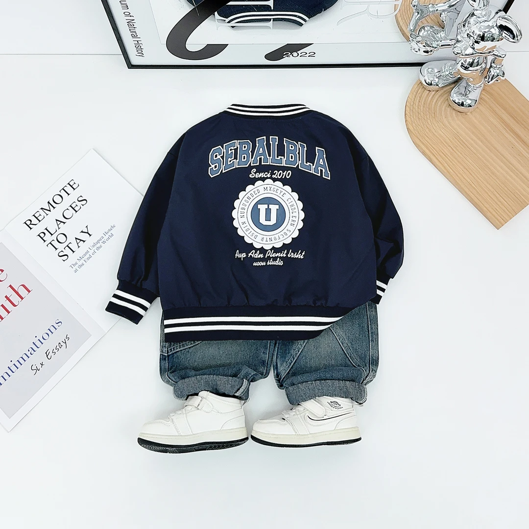 男童外套春秋款儿童棒球服2025秋新款秋装 HZ25671 悠悠童话童装