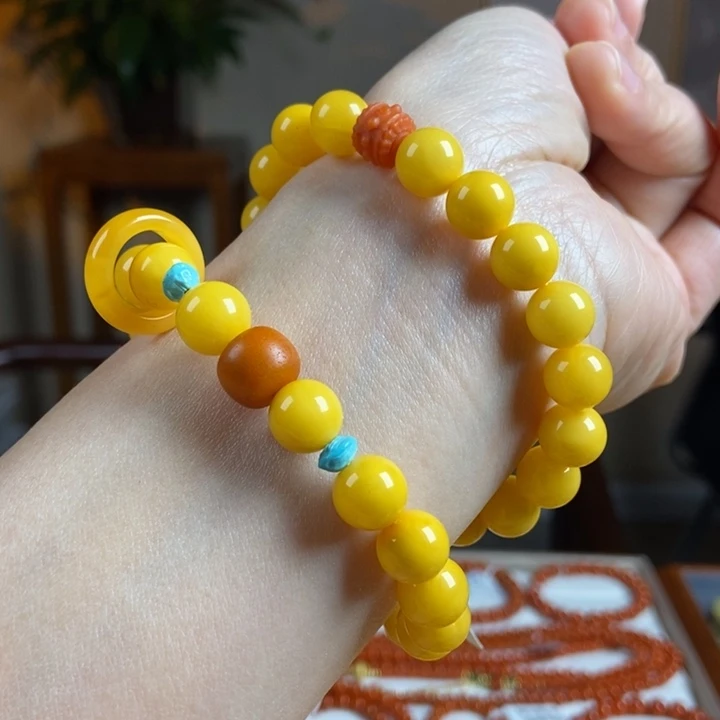 琥珀手链未镶嵌蜜蜡手串9