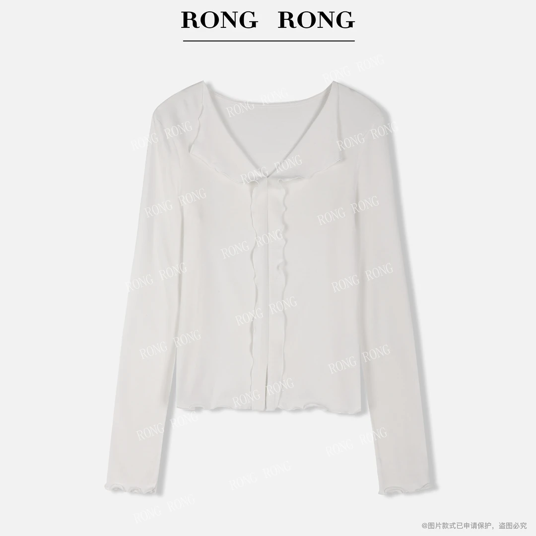 溶溶【裸感轻柔T】RONGRONG 莱赛尔绵羊毛亲肤慵懒风打底衫MBH026