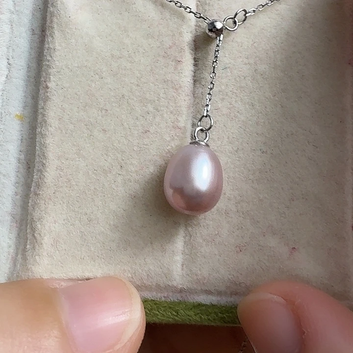 颈饰银S925镶嵌淡水珍珠8-9mm