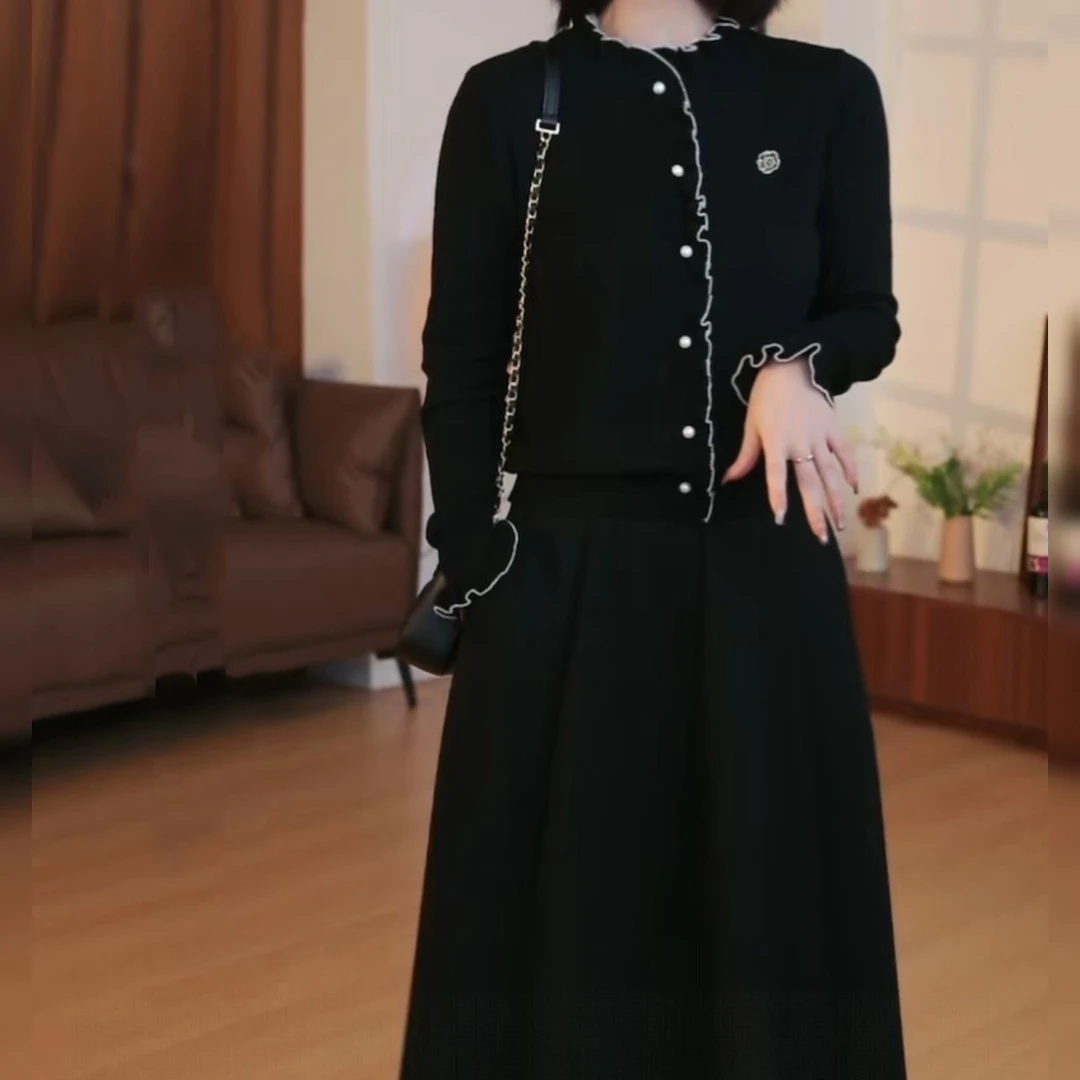 新款秋冬百搭加厚针织开衫女时尚洋气女装