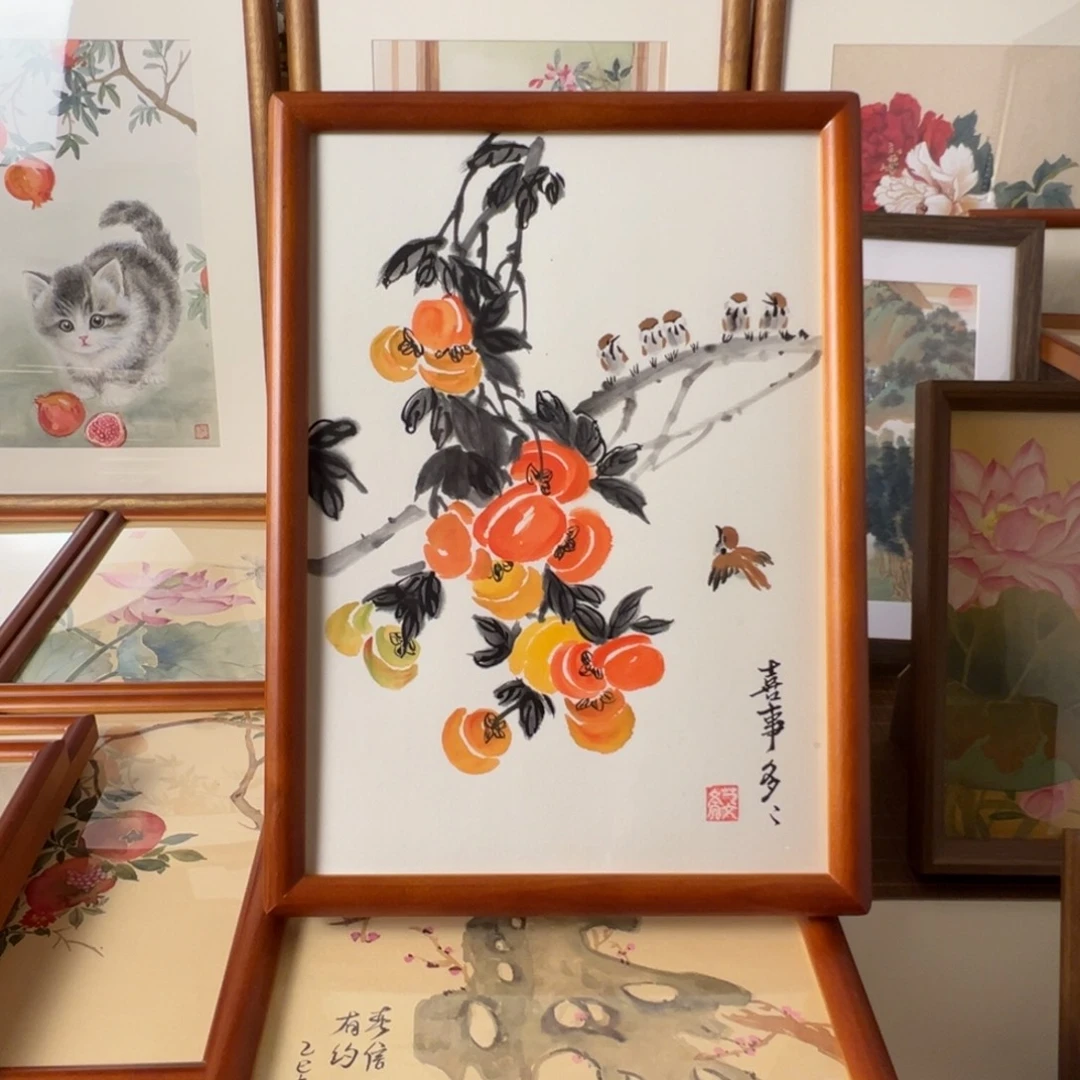 纸本手绘国画作品定制