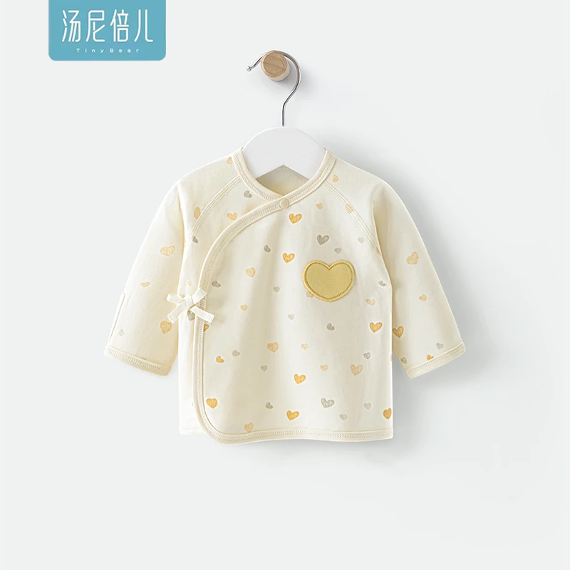 汤尼倍儿新生儿半背衣纯棉春秋初生婴儿上衣系带52码宝宝和尚衣服