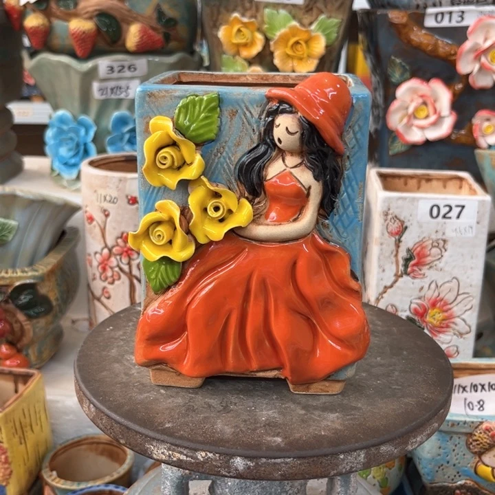 紫砂花盆粗陶材质多肉花盆