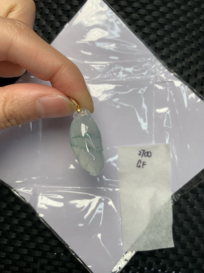 天然缅甸翡翠A货18K金镶嵌 5GF