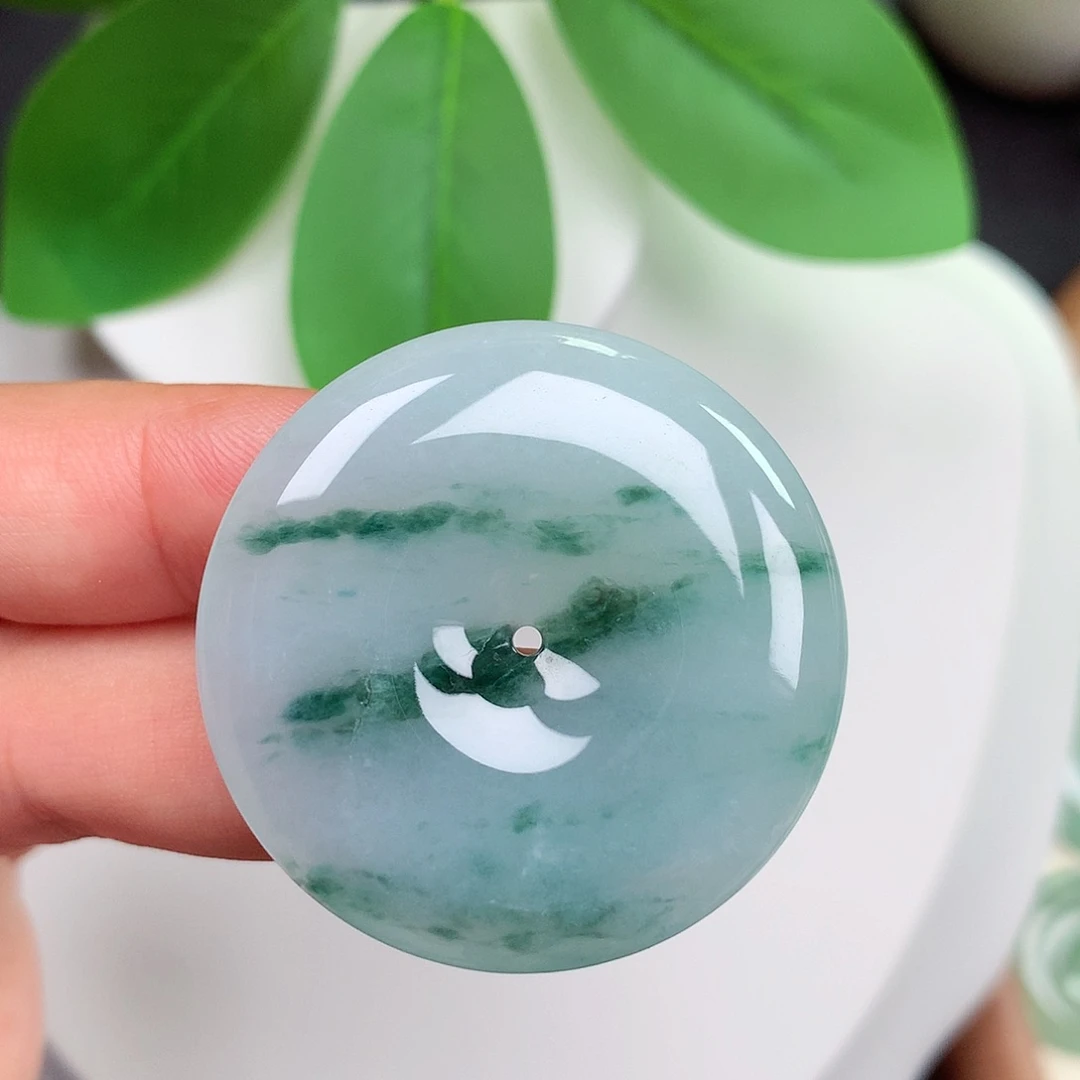 颈饰未镶嵌翡翠平安扣 35.6x6.0mm