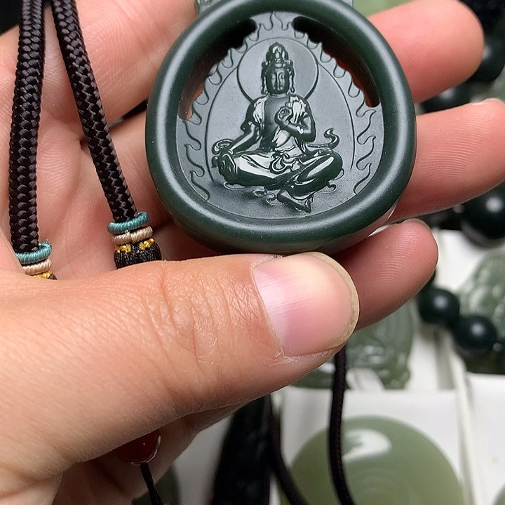 和田玉（青玉）未镶嵌颈饰