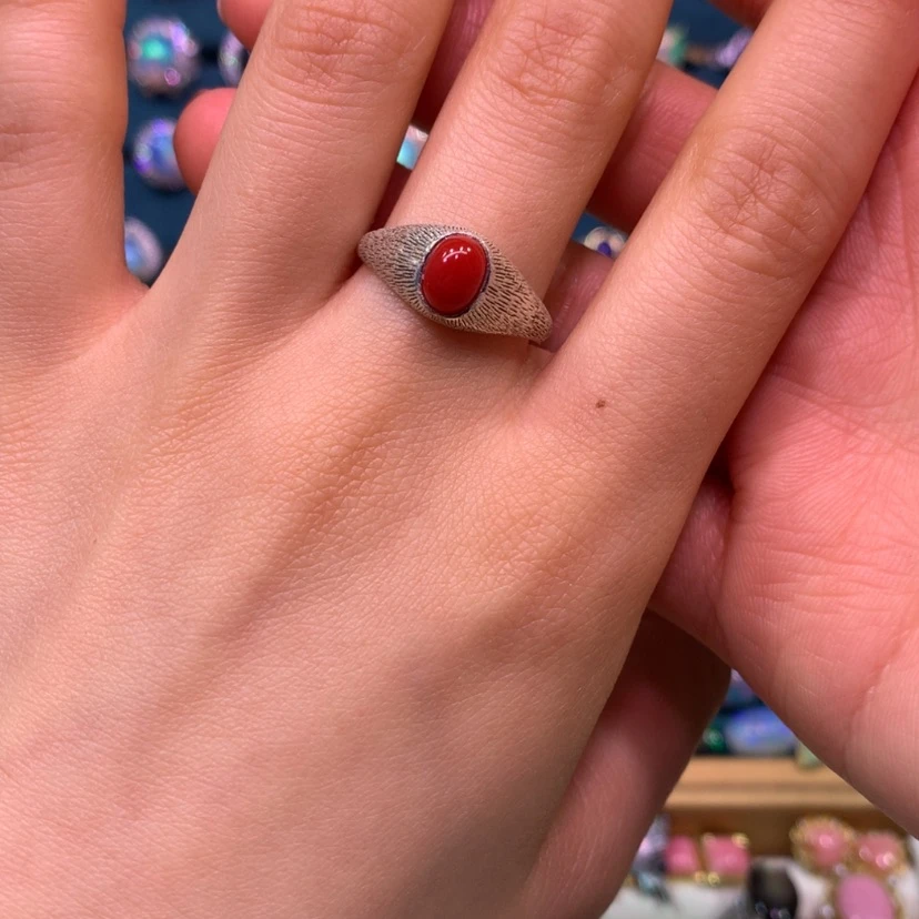 【闪购商品】欧泊戒指款式银S925镶嵌甜****8