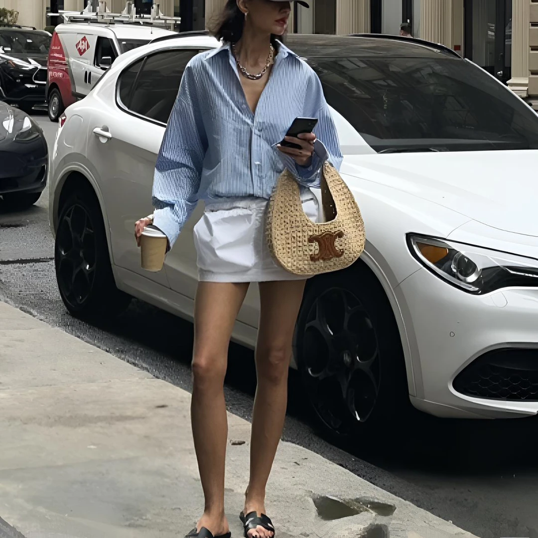 潮牌女装辣妹款上衣春秋设计感