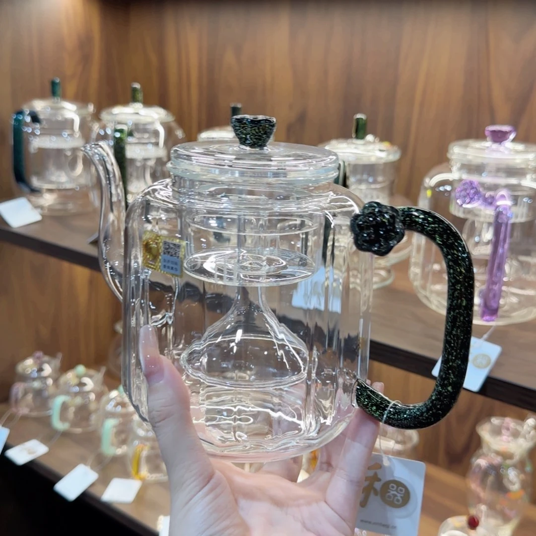 杜*森禾器莲君壶双内胆黑金色。。