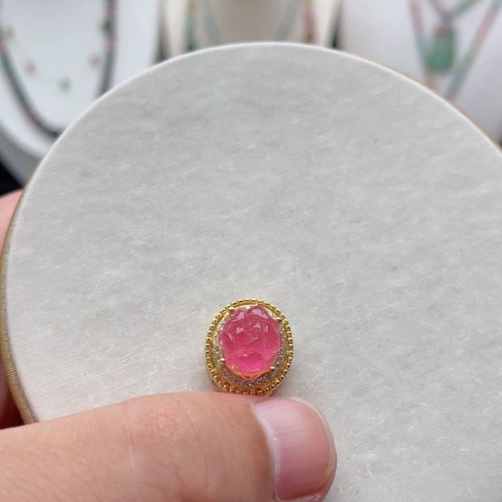 银S925镶嵌碧玺魔盒碧玺碧玺魔盒