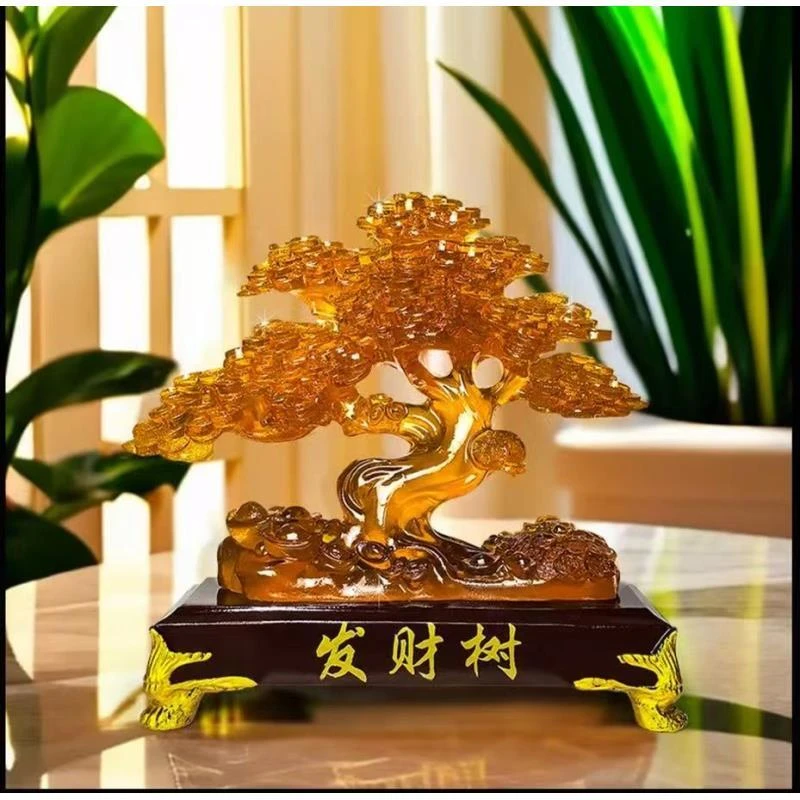 发财树树脂公开业乔迁礼品装饰品