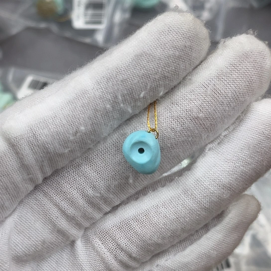 绿松石未镶嵌藏扣编号60