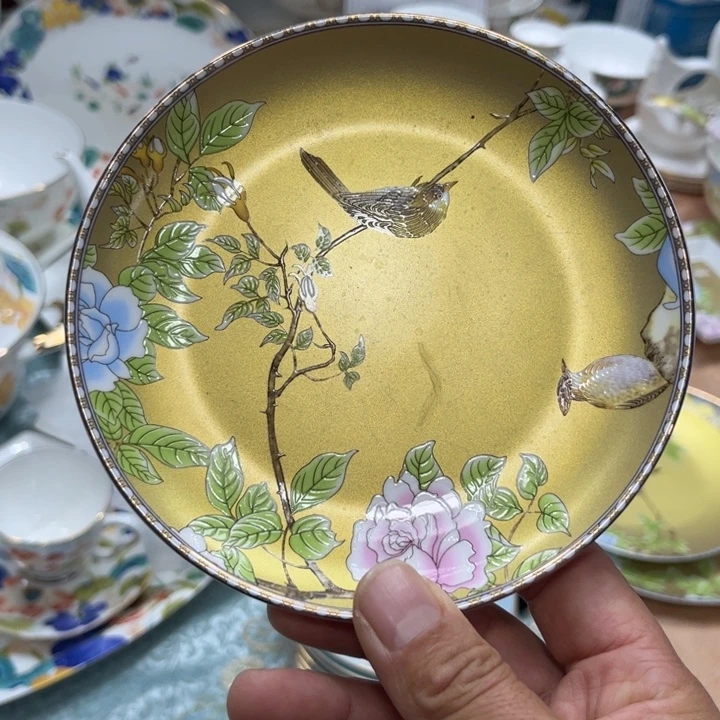 骨瓷琴瑟六寸骨碟六个微瑕